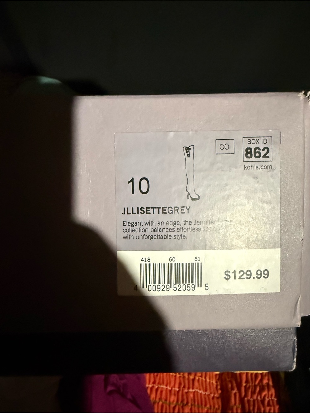 Jennifer Lopez Purple and Cream Shoe Box - Picture 10 of 10